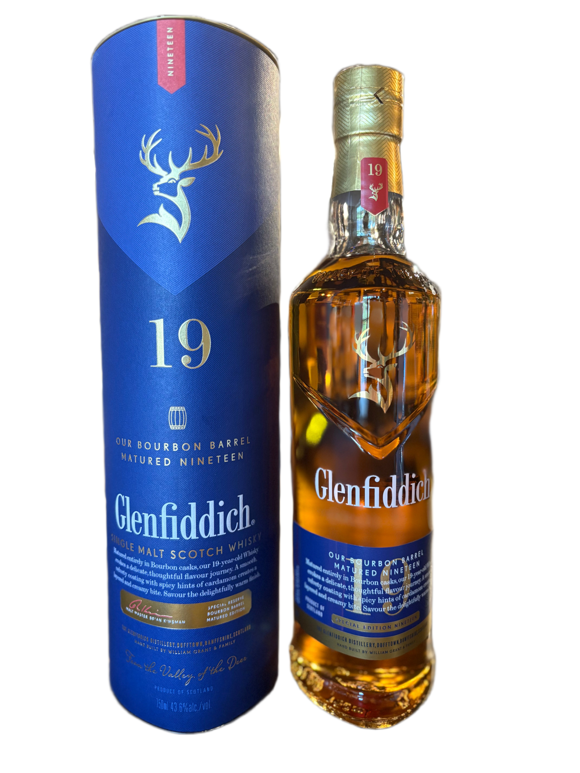 Glenfiddich Single Malt Bourbon Cask 19 Year Scotch Whisky 750ml