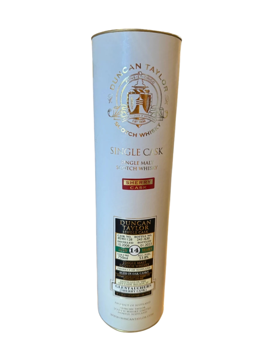 Duncan Taylor Glentauchers Sherry 2008 14 Year Cask 85901128 53.8% Alc Single Malt Sctoch Whisky 750ml