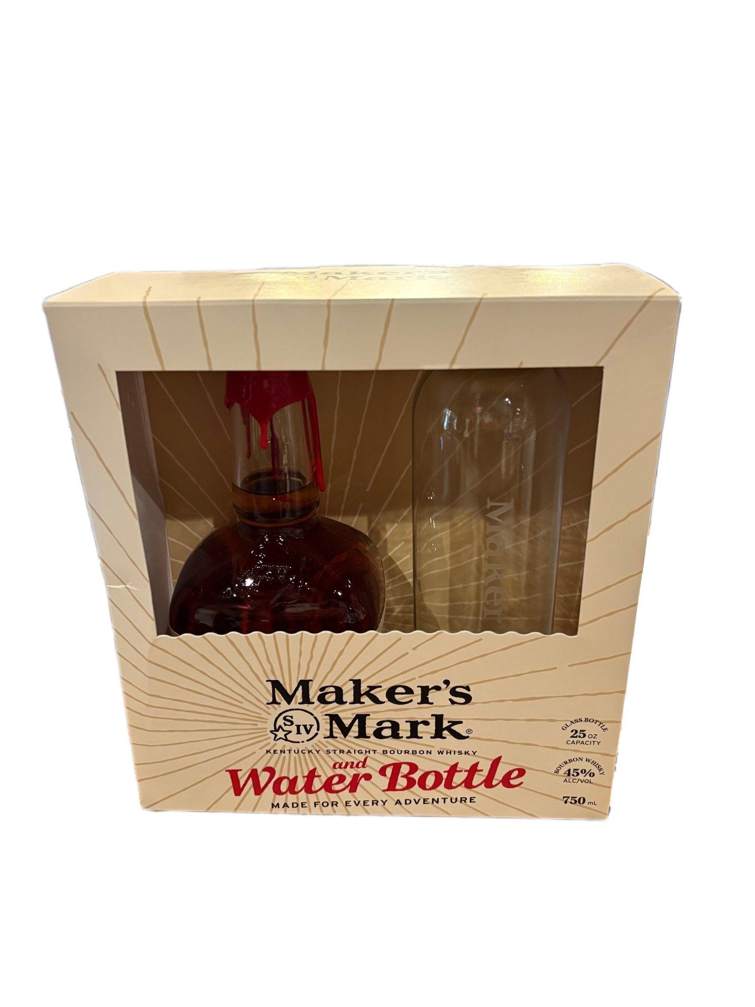 Maker’s Mark Bourbon 90 Proof with Water Bottle Gift Pack 750ml