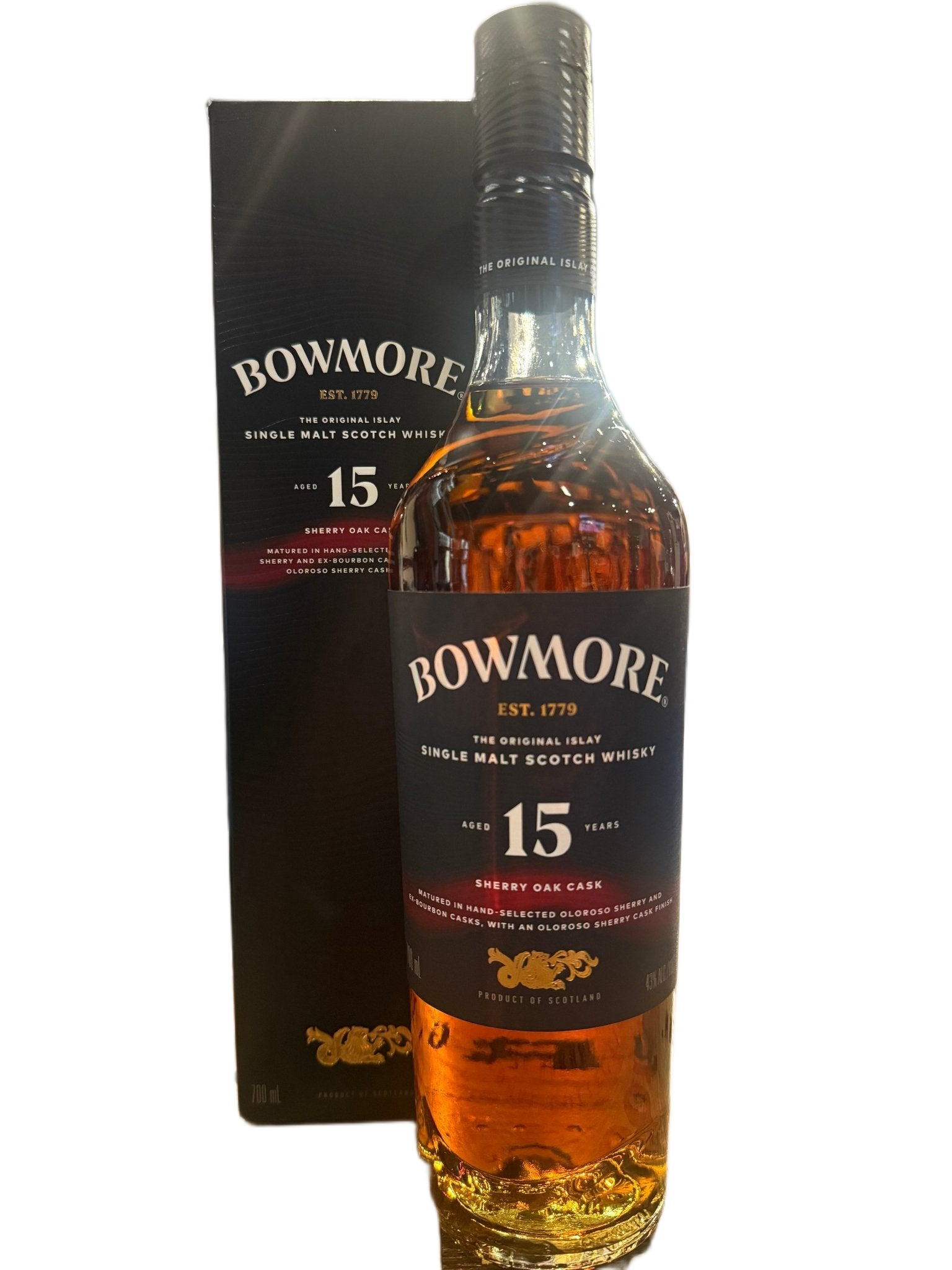 Bowmore 15 Year Old Sherry Oak Single Malt Scotch Whisky 750ml