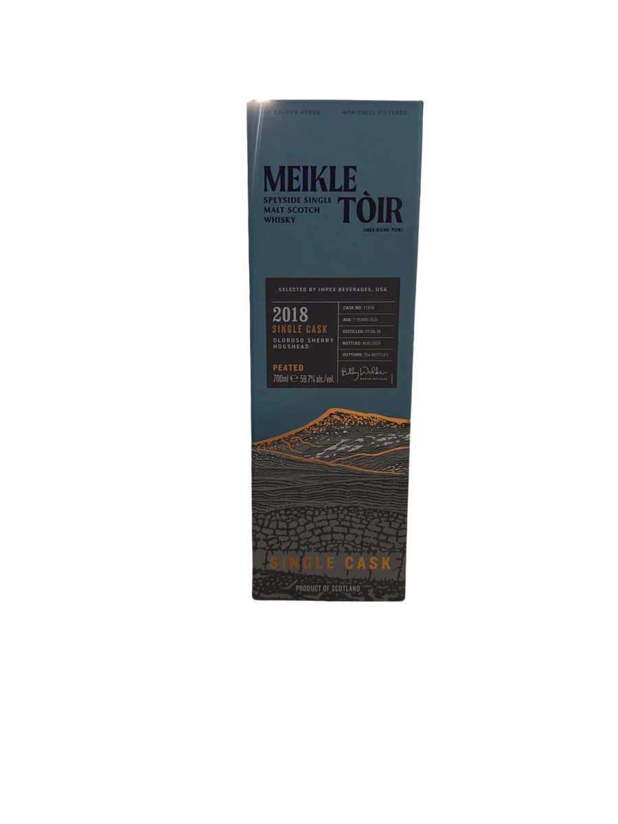 Meikle Toir Single Cask #11576 2018 Vintage 7 Year Oloroso Sherry Hogshead (59.7% Abv, 700 mL)