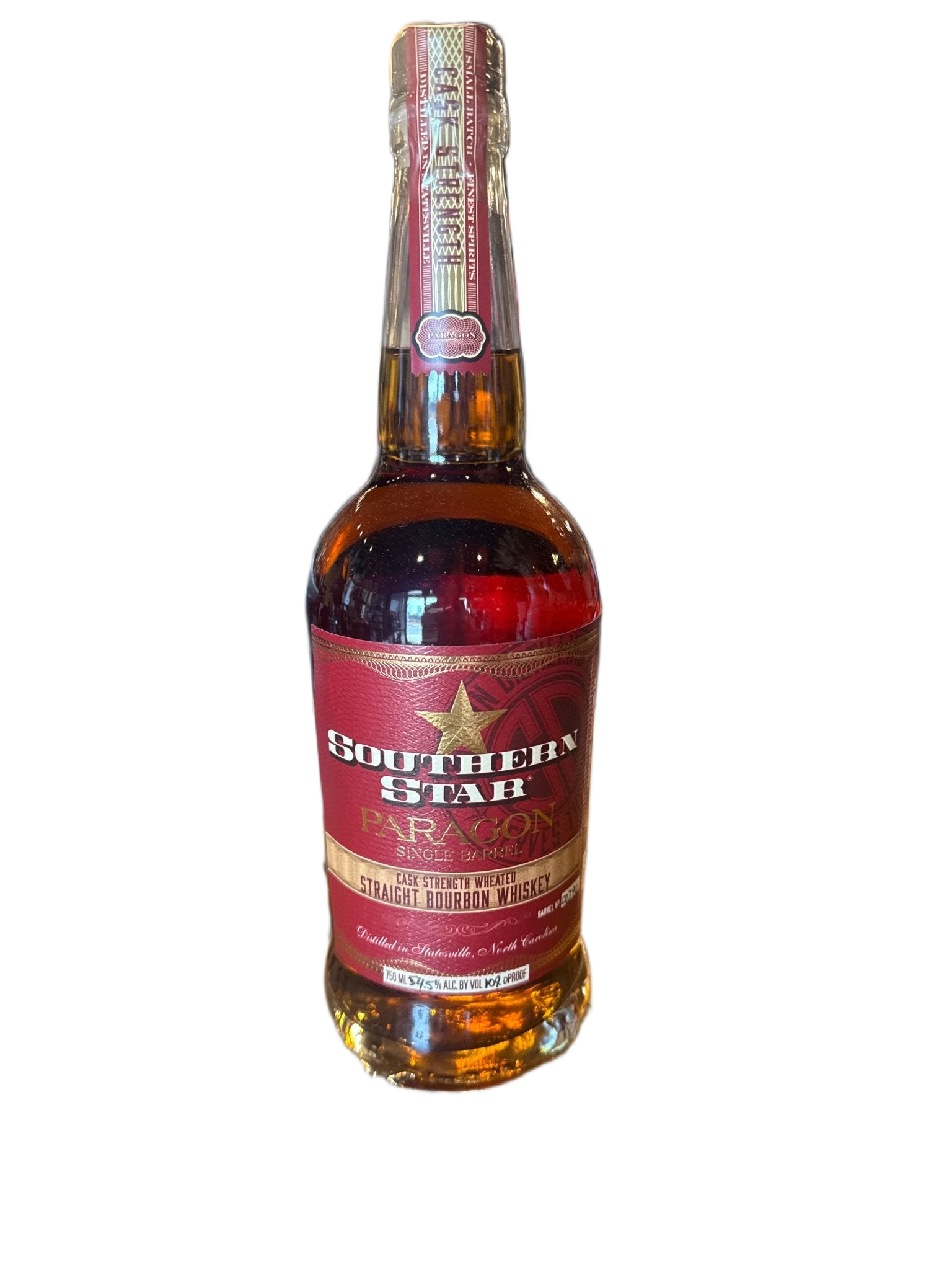 Southern Star Paragon Single Barrel Cask Strength Wheated Straight Bourbon Whiskey 750ml