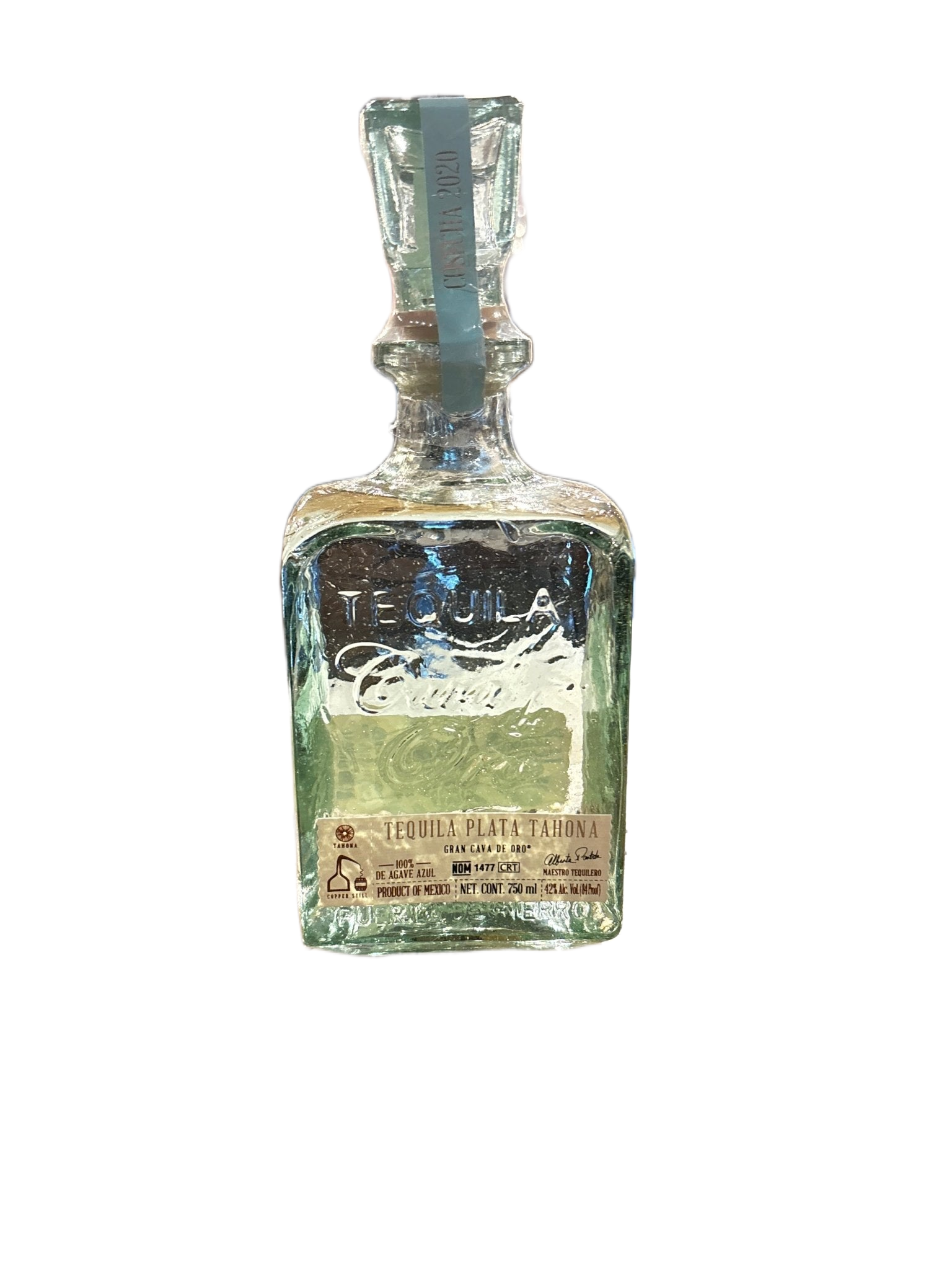 Cava De Oro Tequila Plata Tahona 750ml