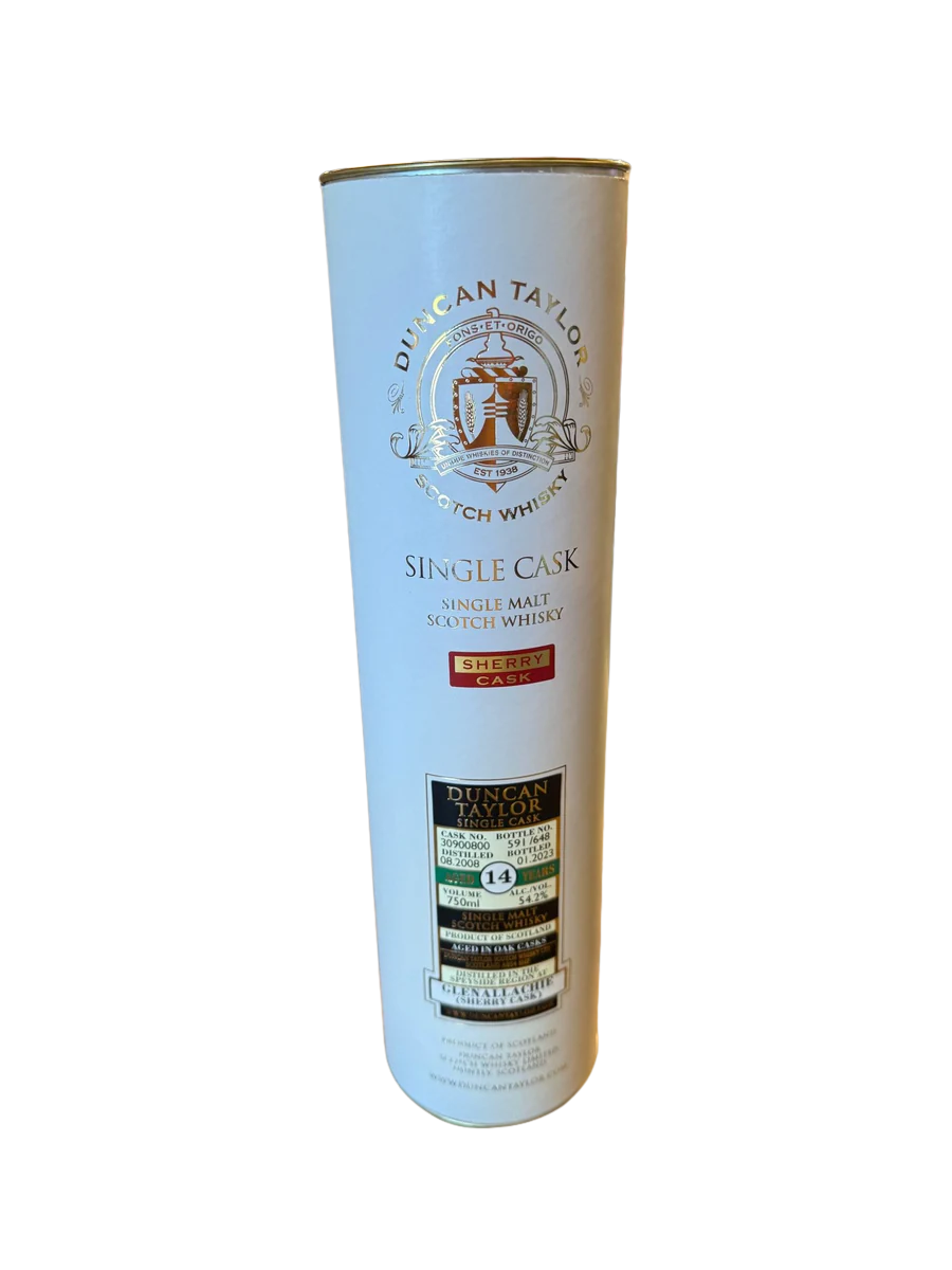 Duncan Taylor Glenallachie Sherry 2008 14 Year Cask 30900800 54.2% Alc Single Malt Sctoch Whisky 750ml