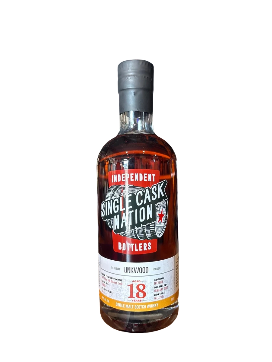 The Single Cask Nation Linkwood 2007 18 Year Old 1st Fill Oloroso Sherry Cask #170936 56.6% Alc 700ml