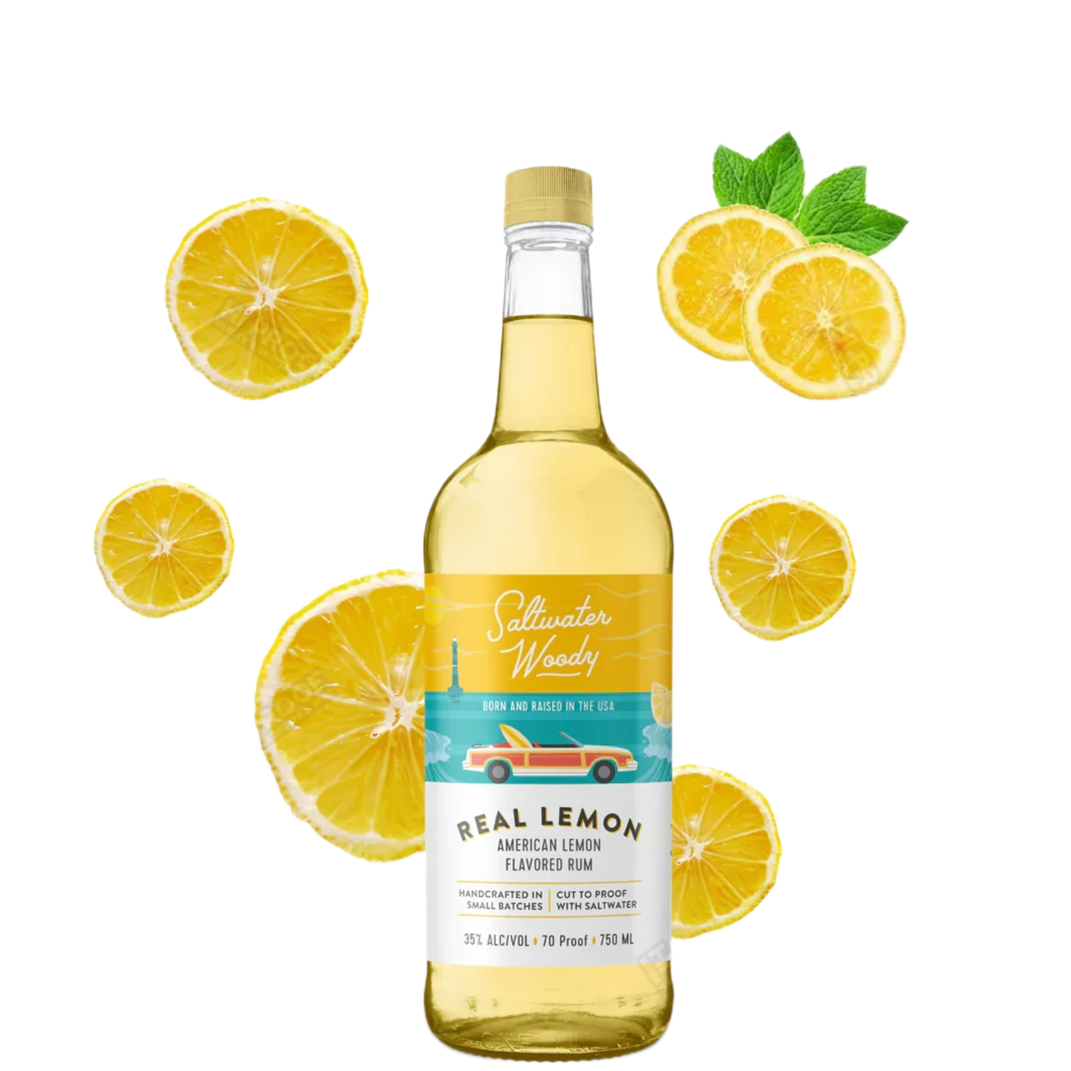 Saltwater Woody Lemon Flavored Rum 750ml