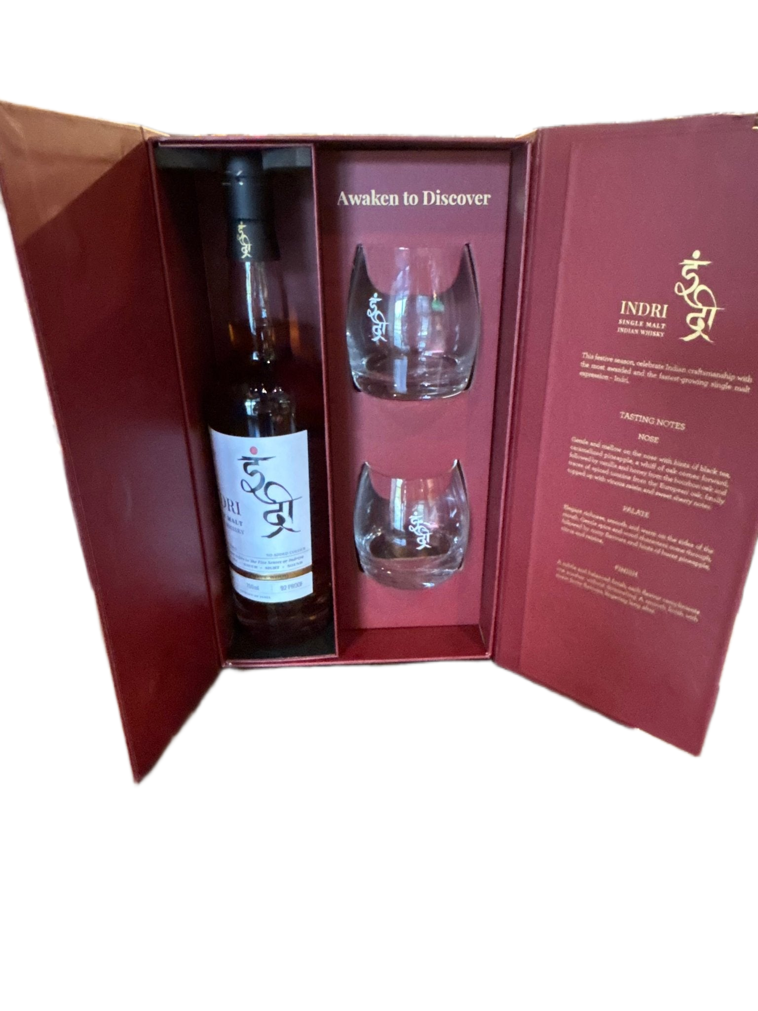 Indri Trini Gift Pack Single Malt Indian Whisky 750ml 46%alc