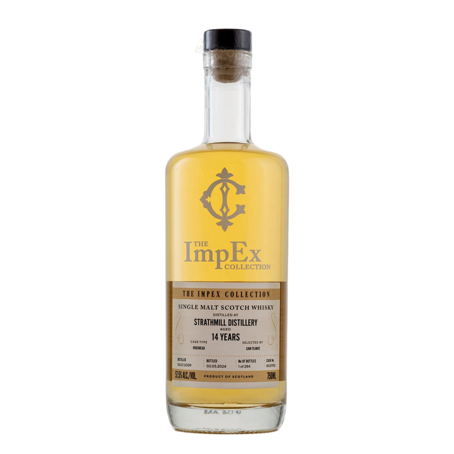 The Impex Collection Strathmill Distillery 2009 14 Year Old Single Malt Whisky 750ml